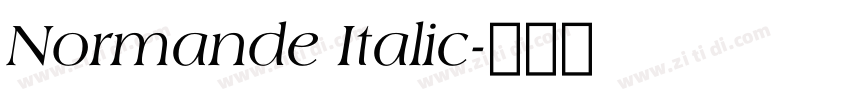 Normande Italic字体转换